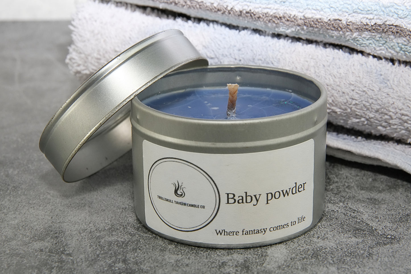 baby powder candle